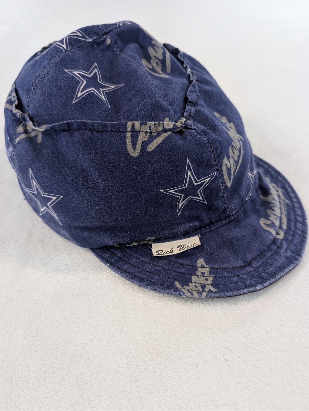 VTG Dallas Cowboys Rick West Welders Cap Hat NFL 1994 Retro AOP